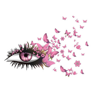 Lápiz De Vinilo Para Pared Con Hermosas Mariposas, Pestañas Lápiz De Vinilo Para Pared Con Hermosas Mariposas, Pestañas