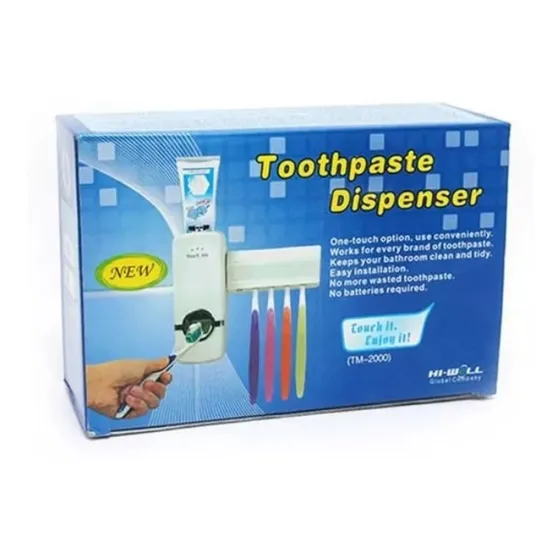 Porta Cepillo Dispensador De Crema Con Capacidad Para 5     