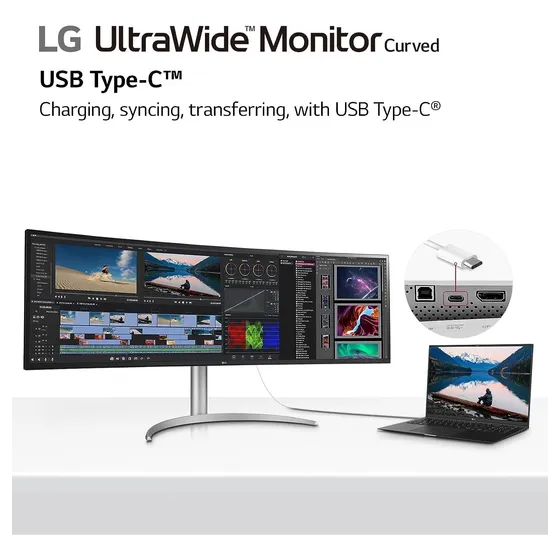 Monitor LG 49  Curvo Nanvo Ips Dual Qhd 5120x1440 Hdmi  Disp