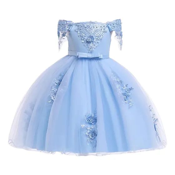 Vestido De Niña Isabella - Celeste