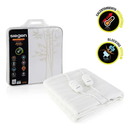 Calienta Cama Siegen Sg-5121d5 2 Plazas (150 X 140 Cms) Color Blanco