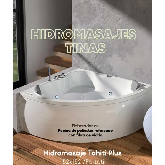 Jacuzzi Con Hidromasaje Tahiti 1.52x1.52 Grifería