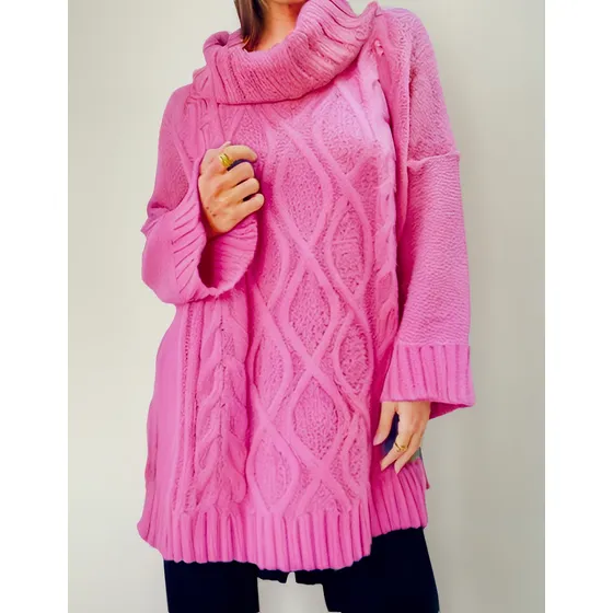 Poleron Sweater Poncho Super Amplio Largo Oversize Xxl Mujer