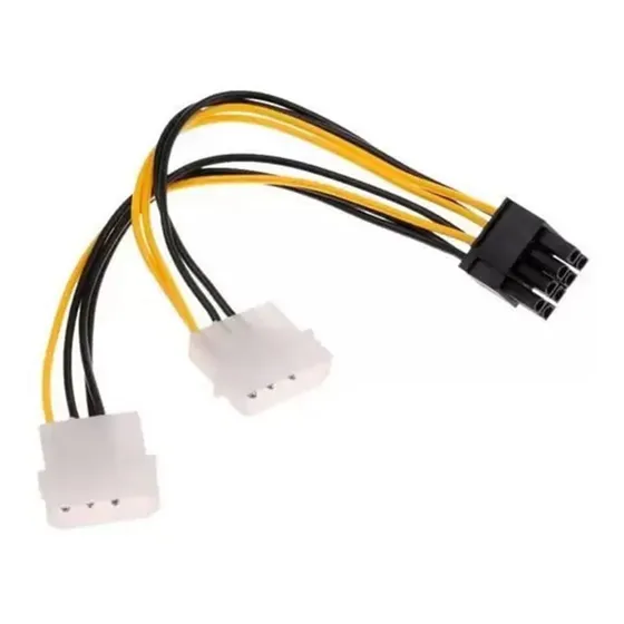 Adaptador Cabo Pci-e Molex Ide 6+2 Pinos Fonte 8 Pinos
