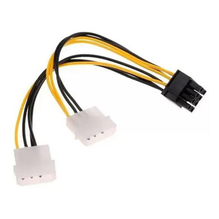 Adaptador Cabo Pci-e Molex Ide 6+2 Pinos Fonte 8 Pinos Adaptador Cabo Pci-e Molex Ide 6+2 Pinos Fonte 8 Pinos