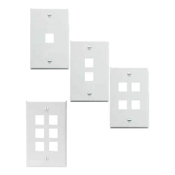 Faceplate Tapa Red 1-2-4 Puerto Cajetin Rj45 Coupler