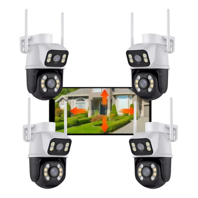 Kit 4 Câmera Segurança Dupla Prova Dágua Wifi Hd Icsee A28 Kit 4 Câmera Segurança Dupla Prova Dágua Wifi Hd Icsee A28