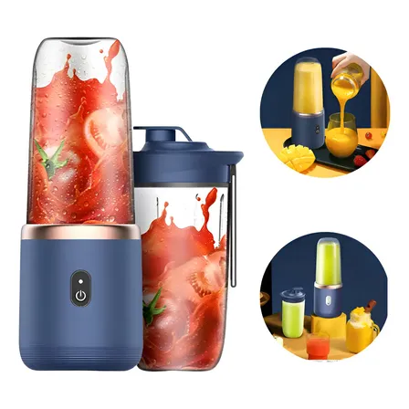 Mini Liquidificador Juice Portátil 400ml Alta Qualidade Azul Sortidos