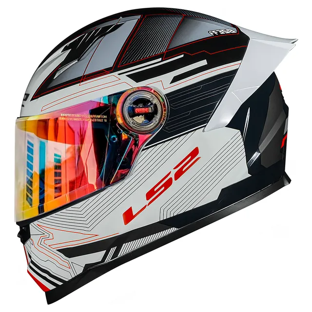 Capacete Ls2 Ff358 Classic S Digital Lançamento Spoiler