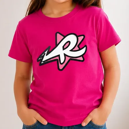 Camiseta Infantil Menina Emilly Vick Rosa 100% ALG.