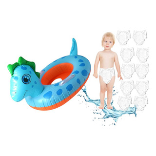 Salvavidas Inflable Andadera Bebé Dinosaur +6 Pañal Acuático Salvavidas Inflable Andadera Bebé Dinosaur +6 Pañal Acuático