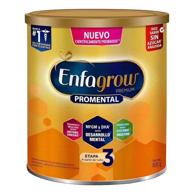 Enfagrow leche de fórmula en polvo mead johnson pro select sabor natural en lata de 800g 12 meses a 3 años