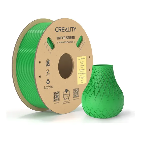 Filamento Petg 3d Creality Hyper Petg, 1 Kg, Rollo De 1,75 Mm, Verde