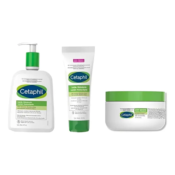 Kit Cetaphil Loção Hidratante 473ml+ Loção 200ml+ Creme 250g