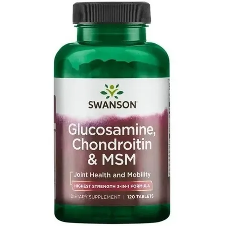 Swanson Glucosamine Chondroitin & msm 120tab Sin Sabor