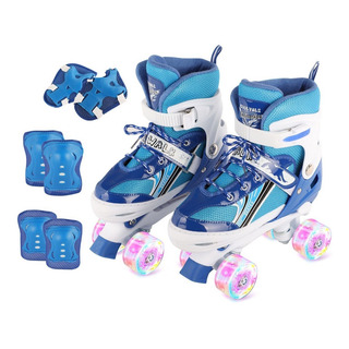 Patines De 4 Ruedas Para Niños Ajustables Protección Básica Patines De 4 Ruedas Para Niños Ajustables Protección Básica