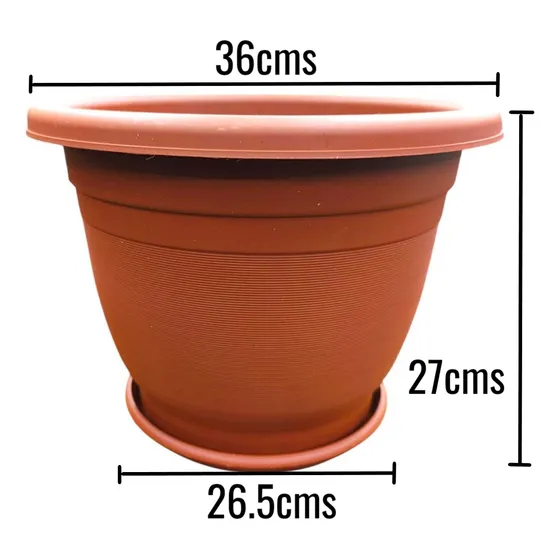 Matero Macetas Porrones Modernos Plasticos 36cms