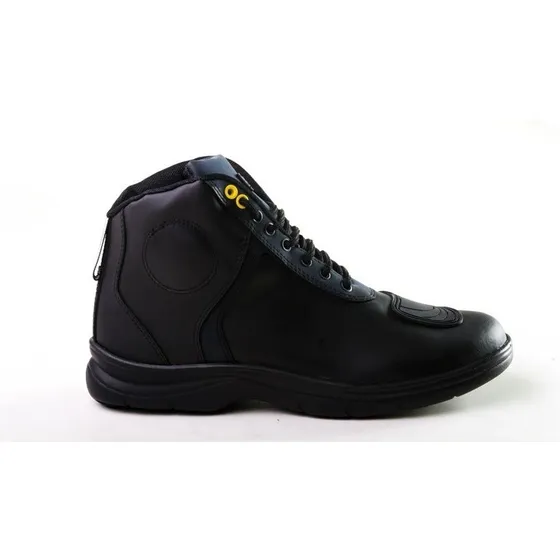 Botas Moto Solco City Black Cuero Protecciones Pista Calle