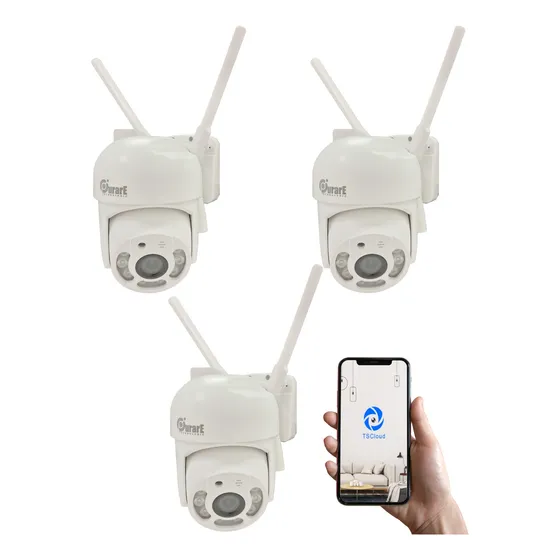 3 Camaras Exteriores Domo Wifi Con Audio Purare Technologic 