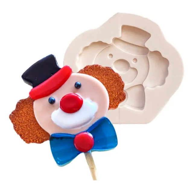 Molde Silicone Confeitaria Artesanal Pirulito Palhaço De 6cm