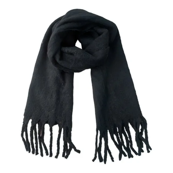 Maxi Bufanda Mohair Negro / 200cm X 50cm