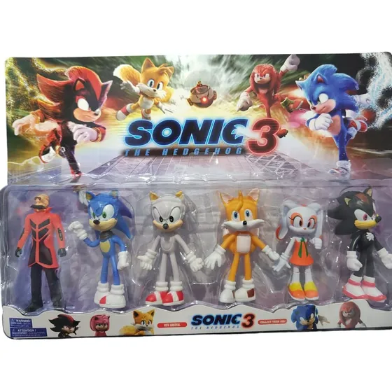 Muñecos Sonic X 6 Personajes The Hedgehog En Blister