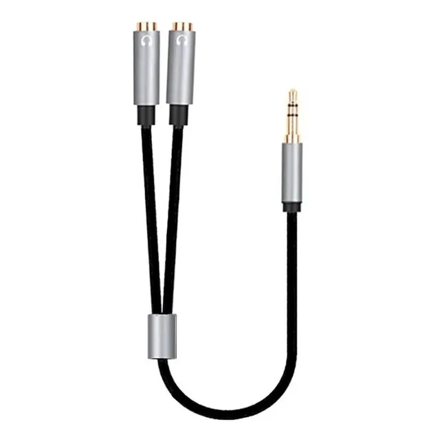 Cable Adaptador Auxiliar 3.5mm Divisor 2 Audifonos Audio