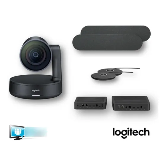 Combo De Conferencia Rally Plus 4k Webcam Microfono Logitech