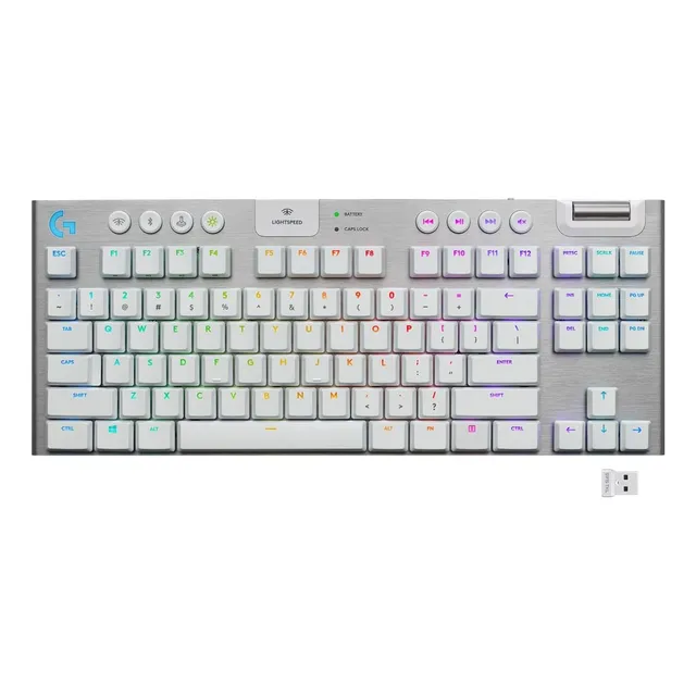 Teclado Gamer Inalámbrico Logitech G G915 Tkl Teclado Blanco Idioma Inglés US