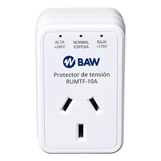 Protector De Tensión 2200w Toma 10amp Baw