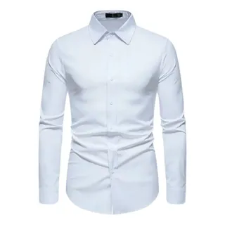Camisa Social Masculina Slim Fit Microfibra Camisa Social Masculina Slim Fit Microfibra