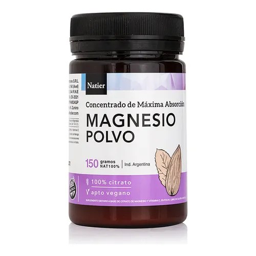 Suplemento Natier Magnesio En Polvo X 150 Gr