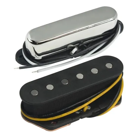 Captadores Belcat Luxo Tradicional Alnico 5 Telecaster Cor Preto E Cromado