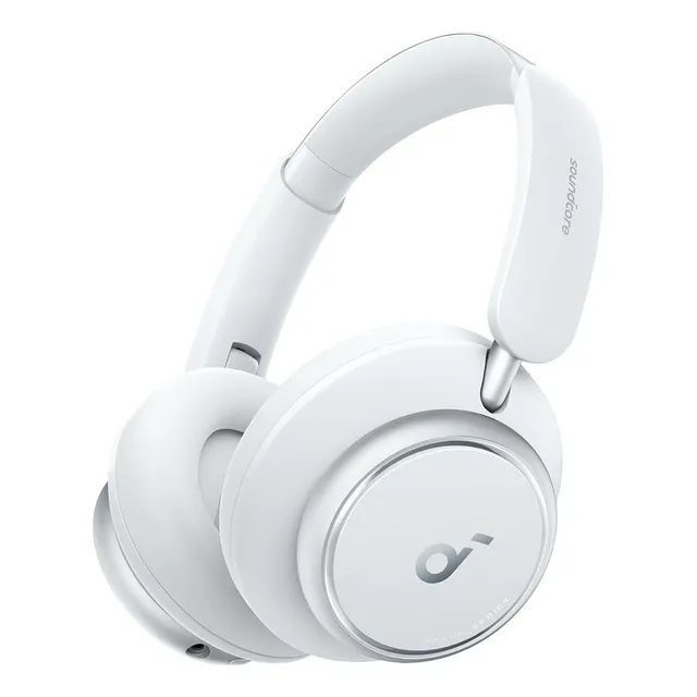 Auriculares Inalámbricos Gamer Diadema Bluetooth Soundcore Space Q45 Cancelación Activa de Ruido 98% 65H App Audio LDAC Hi-Res Bluetooth 5.3 Ajuste Cómodo Color Blanco