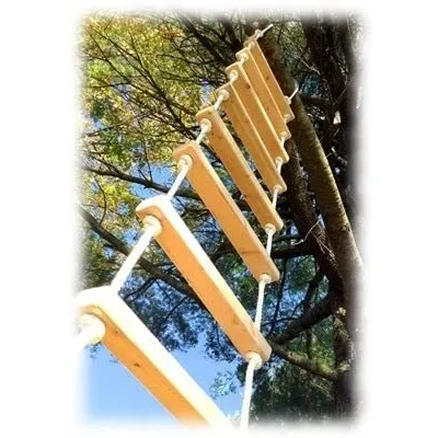 Escalera Cuerda Pino 12 Pie Longitud Para Casa Arbol