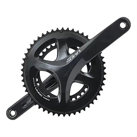 Plato Biela Shimano Sora R3000 50 / 34 Dientes 9 Velocidades Biplato Ruta Bicicleta Negro