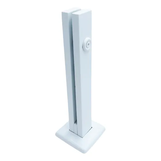 Coluna Torre Branca 30 Cm Com 1 Furo Guarda Corpo Inox 