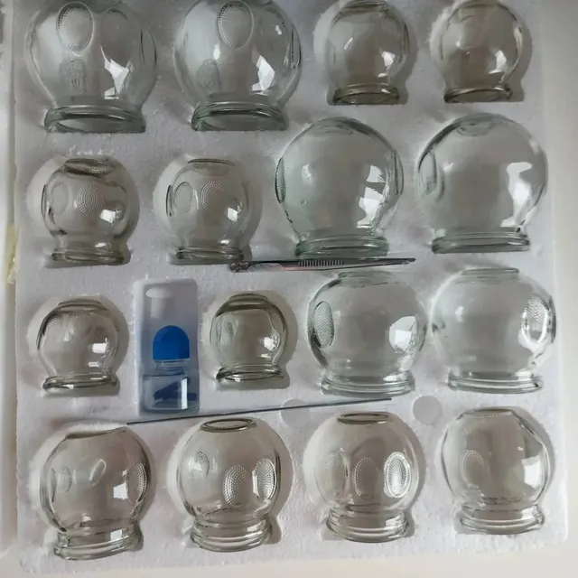 Ventosas De Vidrio 16 Piezas Acupuntura