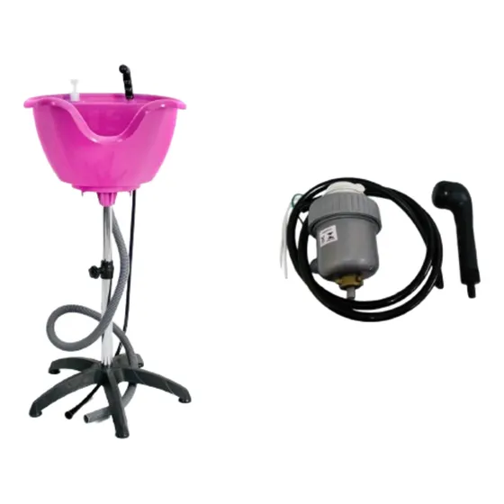 Pente Aquecedor De Agua Salao Cabelo+lavatorio Portatil Rosa