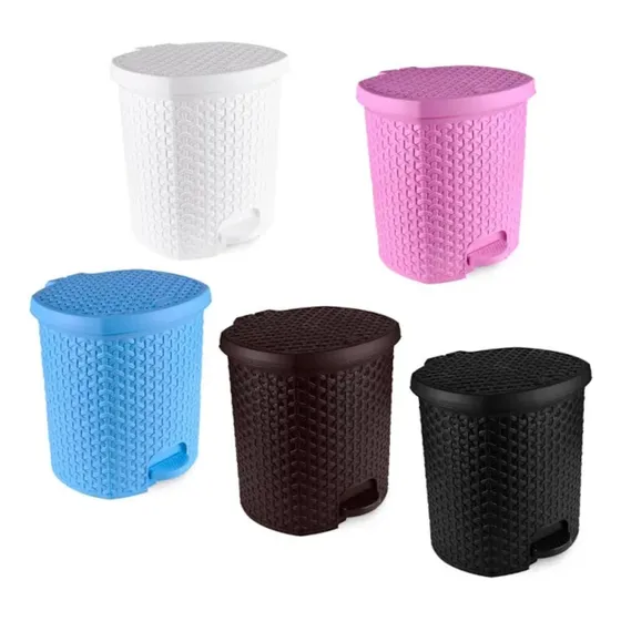 Lixeira Cesto Lixo 6l Rattan Bebe Com Pedal Quarto Compre!