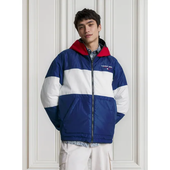 Chaqueta Azul Reversible Colorblock Para Hombre Tommy Hilfiger Tommy Jeans