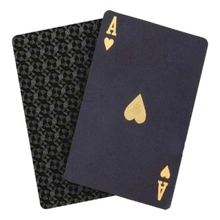 Baraja Para Poker Plastificada Negra Con Oro, Cartas Juego Baraja Para Poker Plastificada Negra Con Oro, Cartas Juego