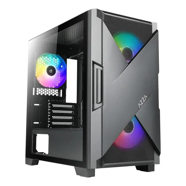 Armario Azza Xander Gamer, lateral de cristal, con 3 ventiladores Bk