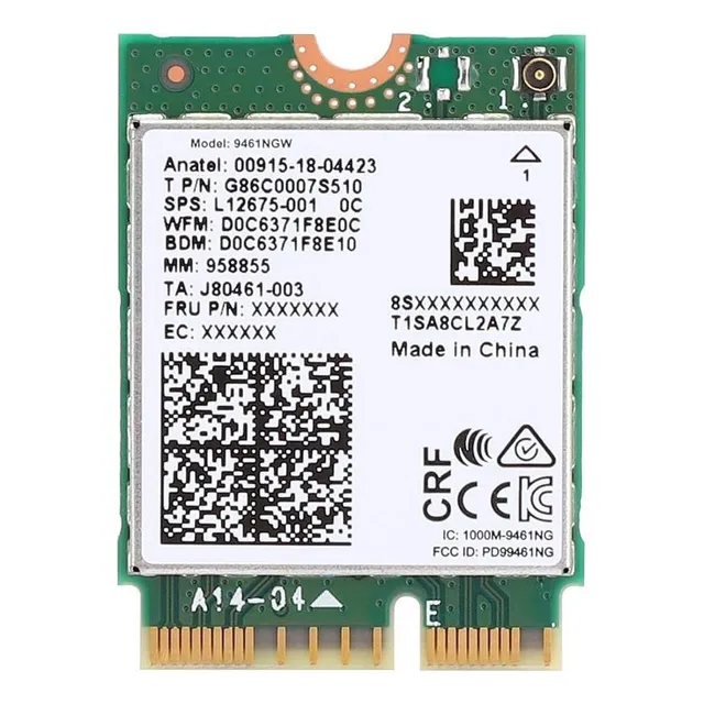 9461ngw Bluetooth 50 M2 Tarjeta De Red Soporte, 433mbps