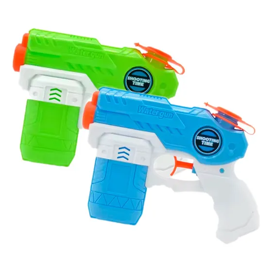 Set X2 Pistolas Agua Pequeña Lanzador Alta Presión Juguete