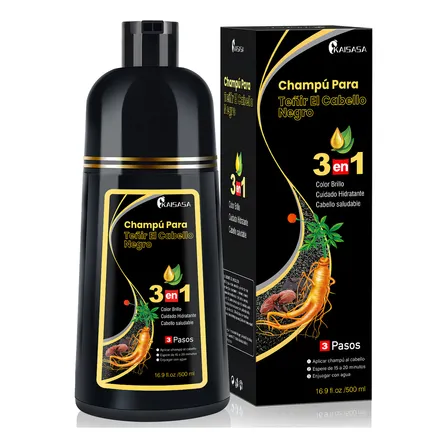Kaisasa Shampoo Tonalizante Para Cobrir Cabelo Cinzentoshampoo Cabelo Brancoshampoo Barbashampoo Redutor Grisalhosshampoo Tonalizante Pretohair Dye Shampooblack Hair Dye500ml-preto