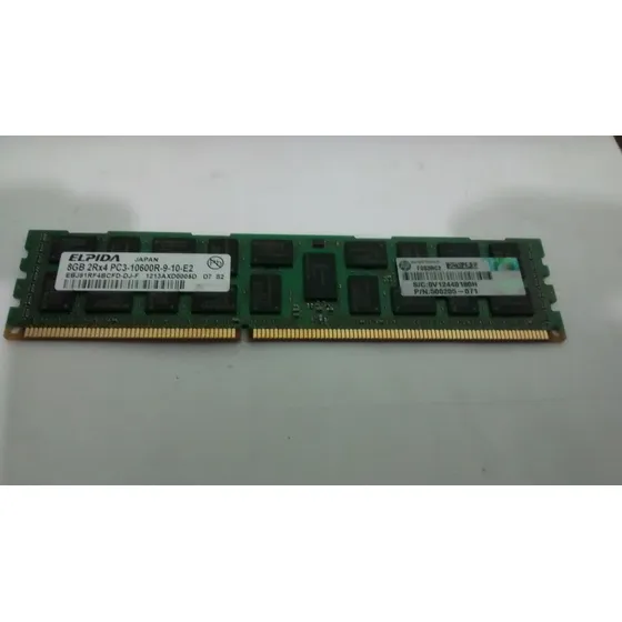 Memoria Hp 8gb 2rx4 Pc3-10600r-9-10-e2 - 500205-071 (1517)