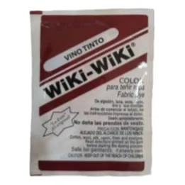 Wiki-wiki Polvo Para Teñir Prendas Color Vinotinto M/d