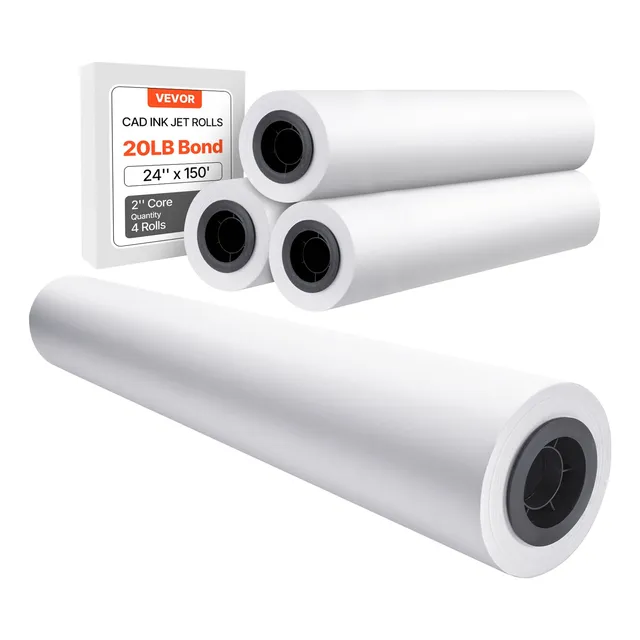 Papel Paper Vevor De Formato Ancho, 24 X 150 Pies, 20 Libras