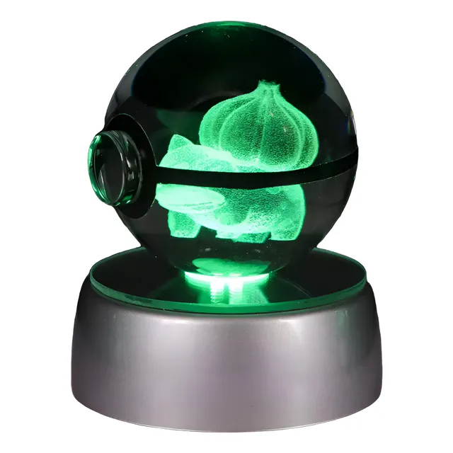 Pokebola De Cristal 3d Pokemon, Varios Modelos Con Luz